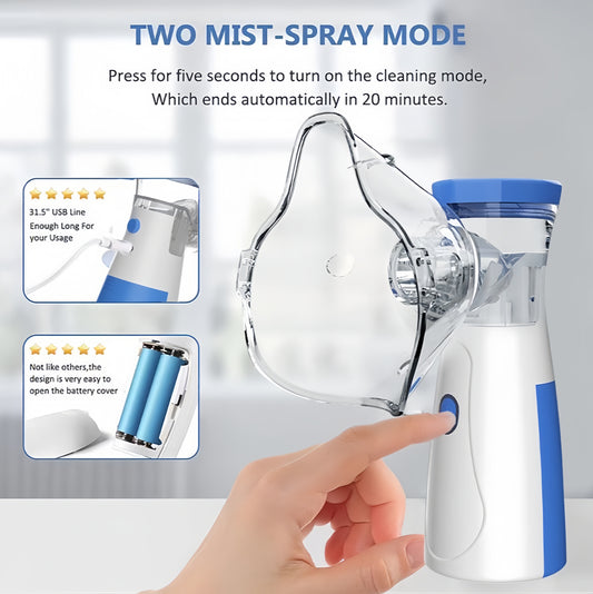 AeroMist™ Rechargeable Portable Nebuliser
🌬️ Fast Relief • Silent Therapy • Anytime Care